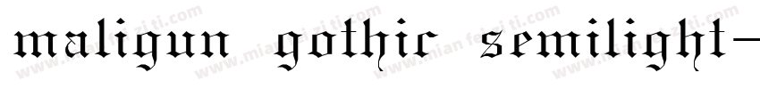 maligun gothic semilight字体转换